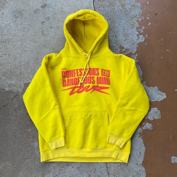 Logic Tour Confessions of a Dangerous Mind Tour Sweatshirt Yellow Rap Streetwear - Picture 1 of 6